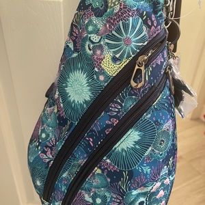 Brand New with tags vegan (made from recycled bottles) medium size backpack
